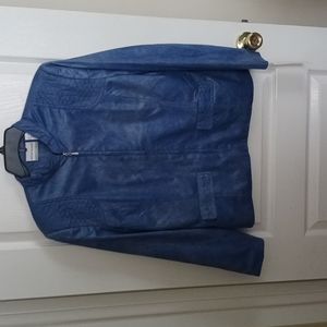 Alfred Dunner Blue Metallic Jacket